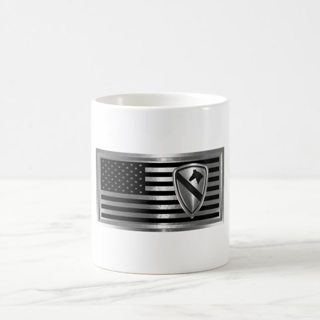 1. Kavallerieabteilung Maßgeschneiderte Flagge Kaffeetasse (Mittel)