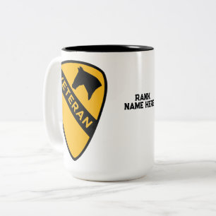 1. Kavallerieabteilung Veteran - individuell anpas Zweifarbige Tasse