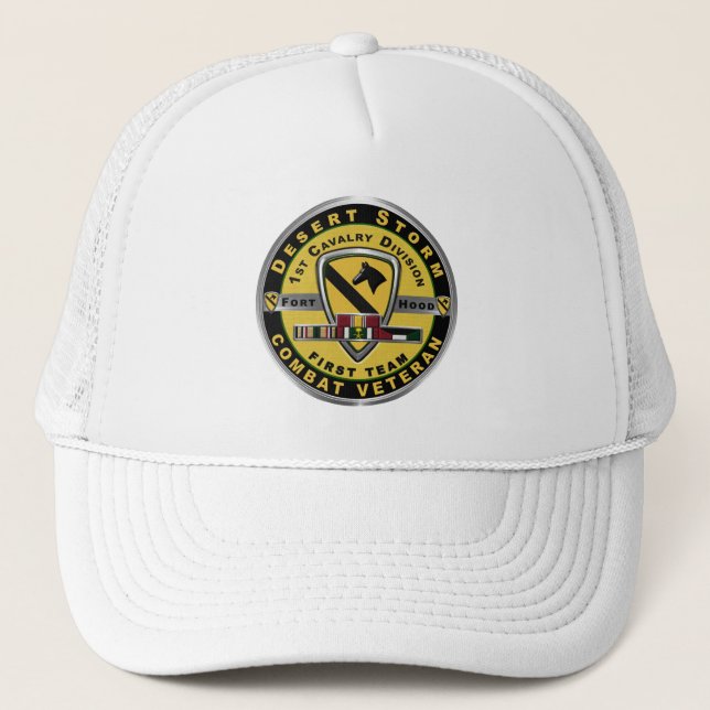 1. Kavalleriedivision Desert Storm Truckerkappe (Vorderseite)