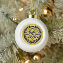 1. Kavalleriedivision Desert Storm Veteran  Keramik Kugel-Ornament