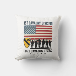 1. Kavalleriedivision Fort Hood Vintage-Militär-Sh Kissen