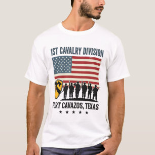 1. Kavalleriedivision Fort Hood Vintage Militär-Sh T-Shirt