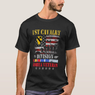 1. Kavalleriedivision Korea Veteran Patriotischer  T-Shirt