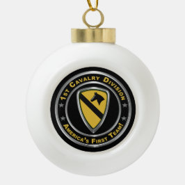 1. Kavalleriedivision Weihnachten Keramik Kugel-Ornament