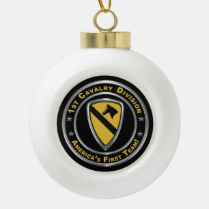 1. Kavalleriedivision Weihnachten Keramik Kugel-Ornament