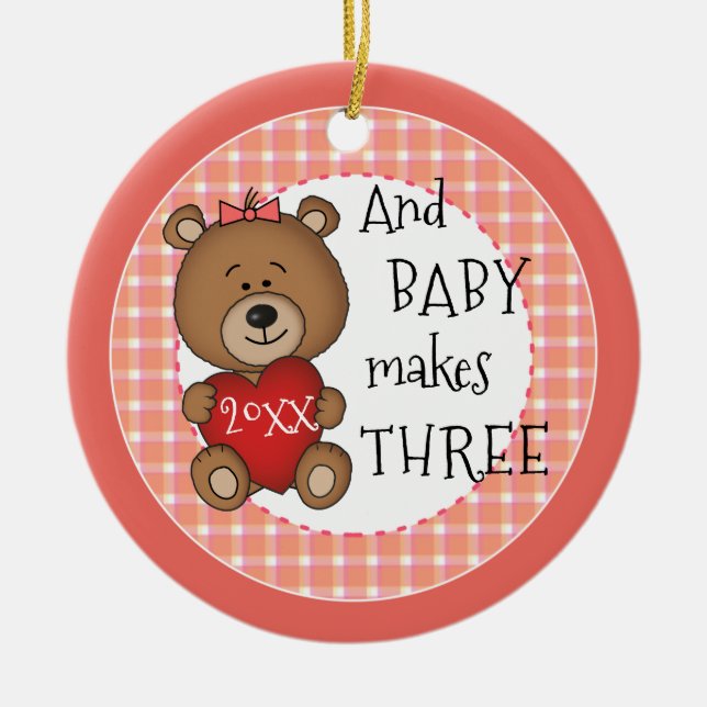 1. Kind Neues Baby Mädchen Keepake Weihnachtsgesch Keramik Ornament (Vorne)