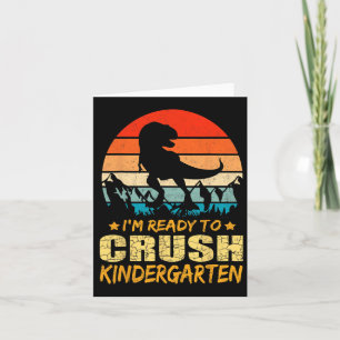 1. Kindergarten Ich bin bereit Dinosau zu zerquets Karte
