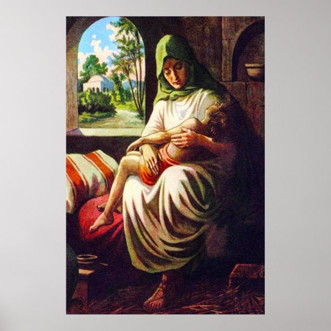 1 Kings 17 The Widow's Son Dies poster (Vorne)