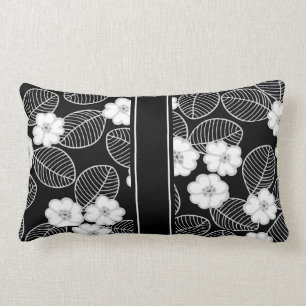 1 Kissen Schwarz-weiß Damask DECOR-SETS