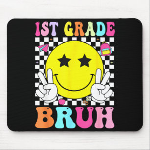 1. Klasse bruh Retro-Lächeln Gesicht zurück zur Sc Mousepad