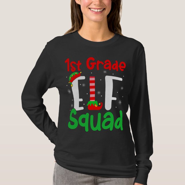 1. Klasse ELF Squad Funny Christmas ELF Kinder Tea T-Shirt (Vorderseite)