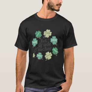 1. Klasse Lehrer Groovy Paddys Grundschule Pat T-Shirt
