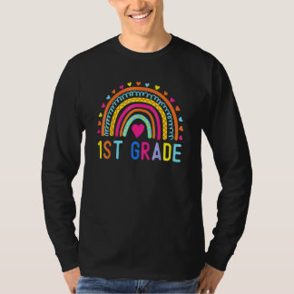 1. Klasse Regenbogen Mädchen Jungen Lehrer Hallo E T-Shirt