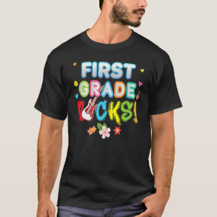 1. Klasse Rocks Zurück zu Schulteam Gitarre Electr T-Shirt