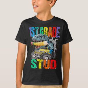 1. Klasse Stud Monster Truck Dinosaurier T-Shirt