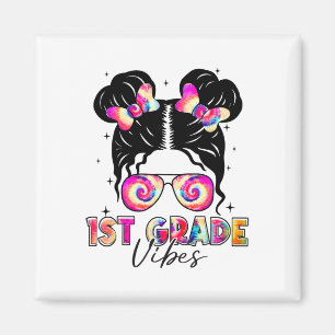1. Klasse Vibes Messy Bun Girl - Erste Klasse CK t Magnet