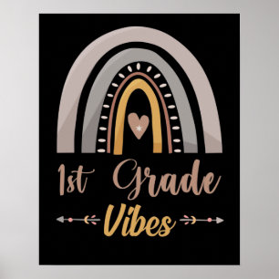 1. Klasse Vibes Regenbogen Erste Klasse Zurück zur Poster