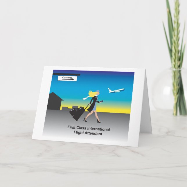 1. Klassen-internationaler Flugbegleiter Karte (Vorderseite)