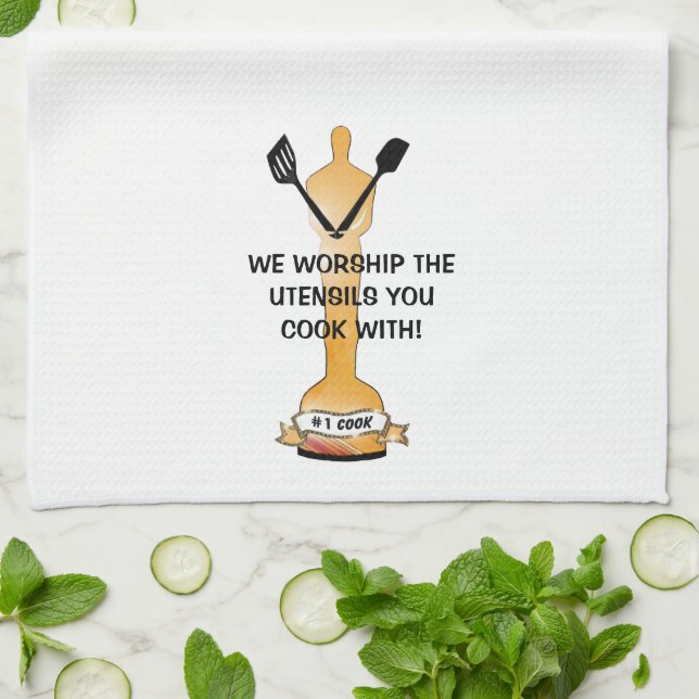 "#1 Kochen - Wir beten die Dinge, mit denen du koc Geschirrtuch (Gefaltet)