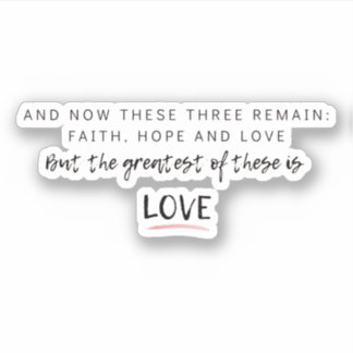 1 Korinithen 13 Aufkleber