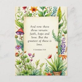1 Korinthen 13:13 Christliches Bibelverse Postkarte