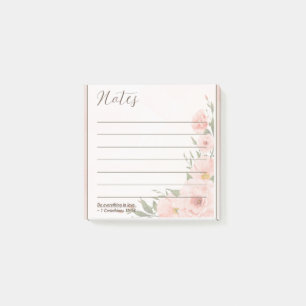 1 Korinthen 16:14 Christliche rosa Blume Post it Post-it Klebezettel