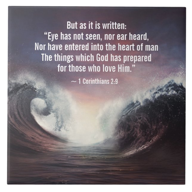 1 Korinthen 2:9 Das Auge hat weder gesehen noch ge Fliese (Vorderseite)
