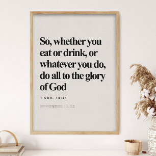 1 Korinther 10_31, Bibelvers, Moderne Bibel Poster