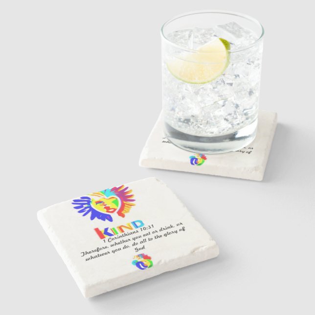 1 Korinther 10:31 LK Untersetzer - Sip with Purpos (Seitenansicht)