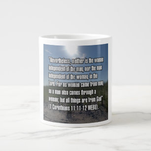 1 Korinther 11:11-12 WEBU Mug Jumbo-Tasse