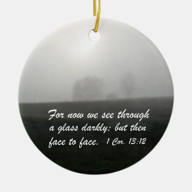 1 Korinther 13:12 Keramikornament (Vorne)