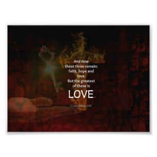 1 Korinther 13:13 Bibelverse Zitat über LIEBE Fotodruck