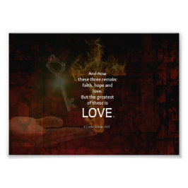1 Korinther 13:13 Bibelverse Zitat über LIEBE Fotodruck