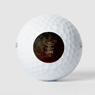 1 Korinther 13:13 Bibelverse Zitat über LIEBE Golfball