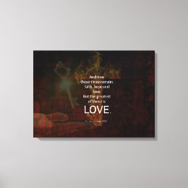 1 Korinther 13:13 Bibelverse Zitat über LIEBE Leinwanddruck
