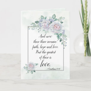 1. Korinther 13,13 Glaube Hoffnung Liebe, Bibelver Karte