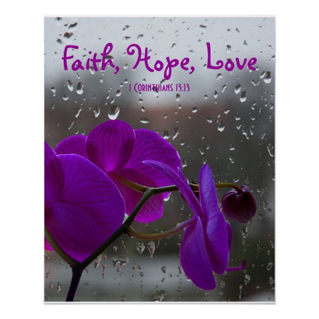 1 Korinther 13:13 Glaubensstiftige Liebe Inspirati Poster (Vorderseite)