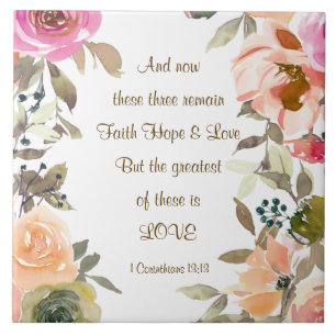 1 Korinther 13:13 Liebe Bibelverse der Hoffnung Gl Fliese