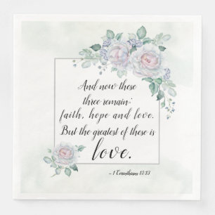 1 Korinther 13:13 Liebe der Glaubenshöhe, Bibelver Serviette