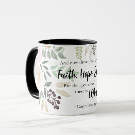 1 Korinther 13:13 Liebe der Glaubenshöhe Schwarze  Tasse