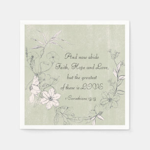 1 Korinther 13:13 Liebe der Hoffnung Glaube Serviette