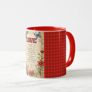 1. Korinther 13,4-5 Christlicher Bibelvers Kunst Tasse