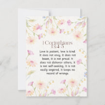 1 Korinther 13:4-5 Wasserfarben-Design