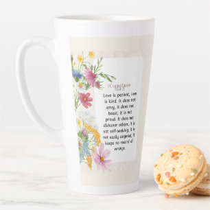 1. Korinther 13,4-5 Wasserfarben-Design zur Beruhi Milchtasse