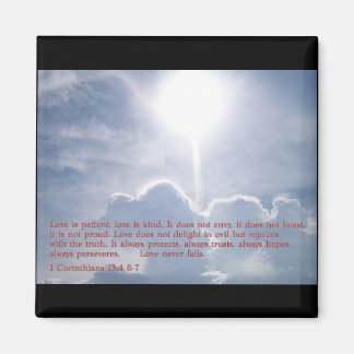1 Korinther 13:4 6-7 Wolken Magnet