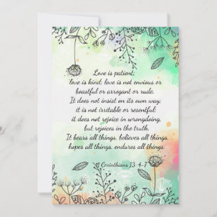 1 Korinther 13: 4-7 Einladung