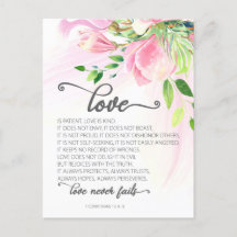 1 Korinther 13:4-8 Liebe ist Patient Pink Magnolia