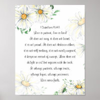 1 Korinther 13:4-8 Liebe ist Patient White Daisies