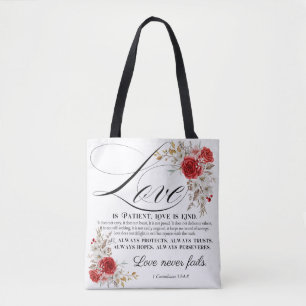 1 Korinther 13:4-8 Liebe ist Patientenbibel Blüte Tasche