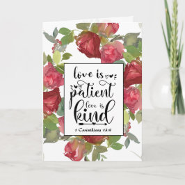 1 Korinther 13:4-8 Liebe ist Patientenhochzeit Karte